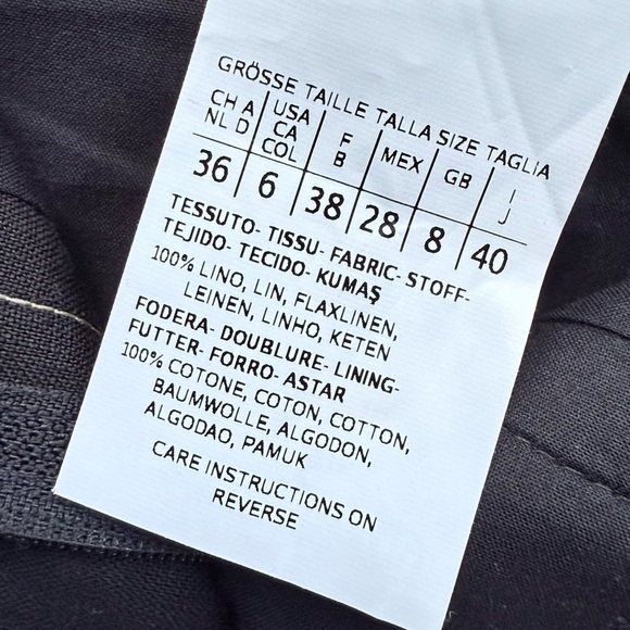 MaxMara Black Linen Midi Pencil Skirt 6 US - Picture 13 of 15